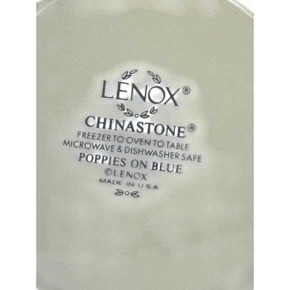 Lenox USA Chinastone 'Poppies on Blue' 5.25" Fruit/Dessert Bowl-Set of 3 - Picture 7 of 7